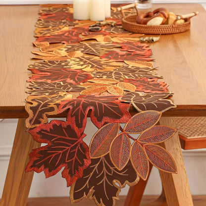 Chemin de table avec décor automnale