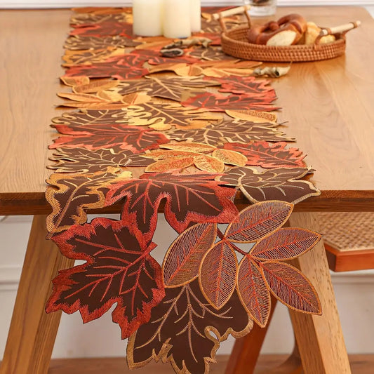 Chemin de table avec décor automnale